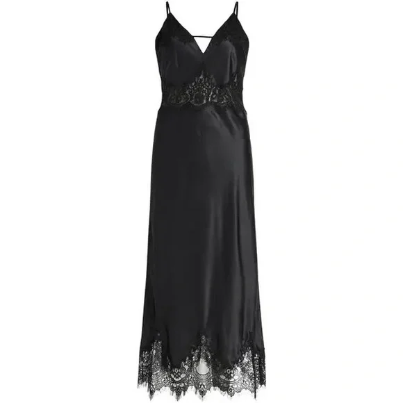 AllSaints Ophelia Slip Dress Silk Blend - Picture 2 of 10